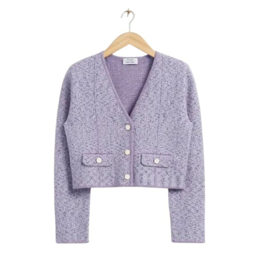 & Other Stories Lavender Tweed Lady Jacket w/ Accent buttons - Size M